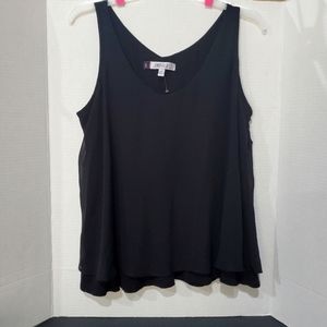 Jennifer Lopez All Black Crop Top Sheer Bodice Overlay Size XS L👀K